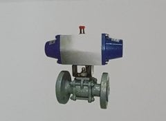 DN 25 TEK ETKİLİ PNÖMATİK ATUATÖRLÜ KÜRESEL VANA TAM GEÇİŞLİ PİK DÖKÜM