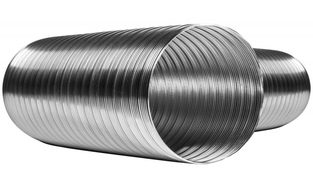 AFS SEMI-INOX 316L Ø350mm Yüksek Isı Paslanmaz Çelik Yarı Esnek Hava Kanalı 800°C (1mt fiyatıdır.)