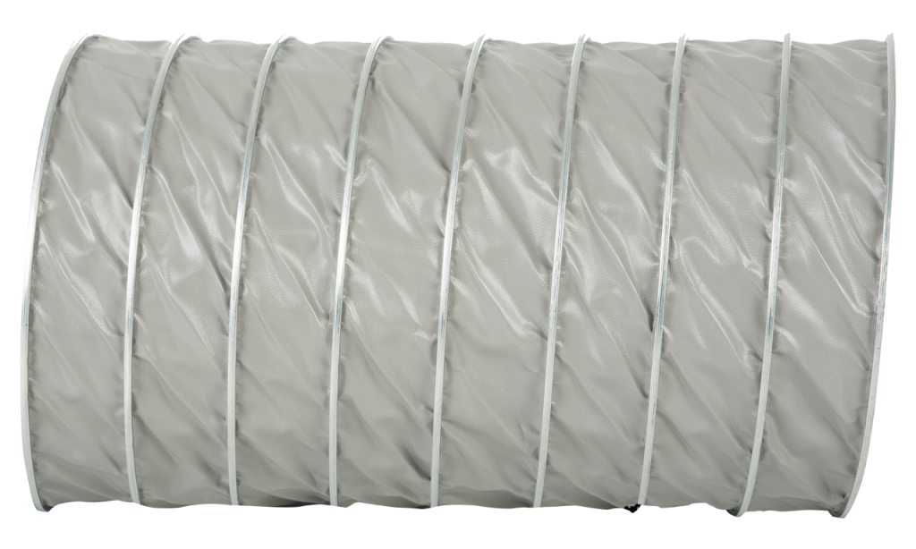 CLIP SIMFLEKS PVC.F 350 Mikron Ø90mm Endüstriyel Takviyeli PVC Flexible Hava Kanalı (1metre fiyatıdır.)