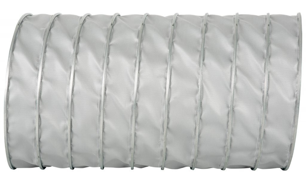 CLIP SIMFLEKS-SILICONE 430 Mikron Ø203mm Endüstriyel Takviyeli Silikon Flexible Hava Kanalı (1metre fiyatıdır.)