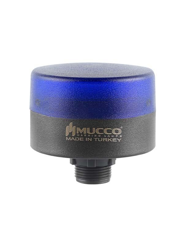 Mucco SNT-MS715-FB Somun Flaşör-Buzzer Ledli Mini Tepe Lambası 24V DC Mavi