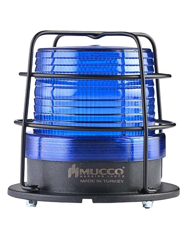 Mucco 90 Serisi 5 Mod Kafesli SMD LED Tepe Lambası 85-260V AC - DC - Mavi