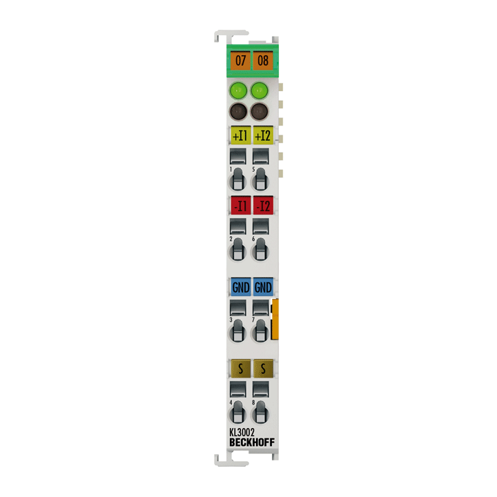 Beckhoff KL3002 2 Kanallı Analog Giriş Terminali -10… + 10 V