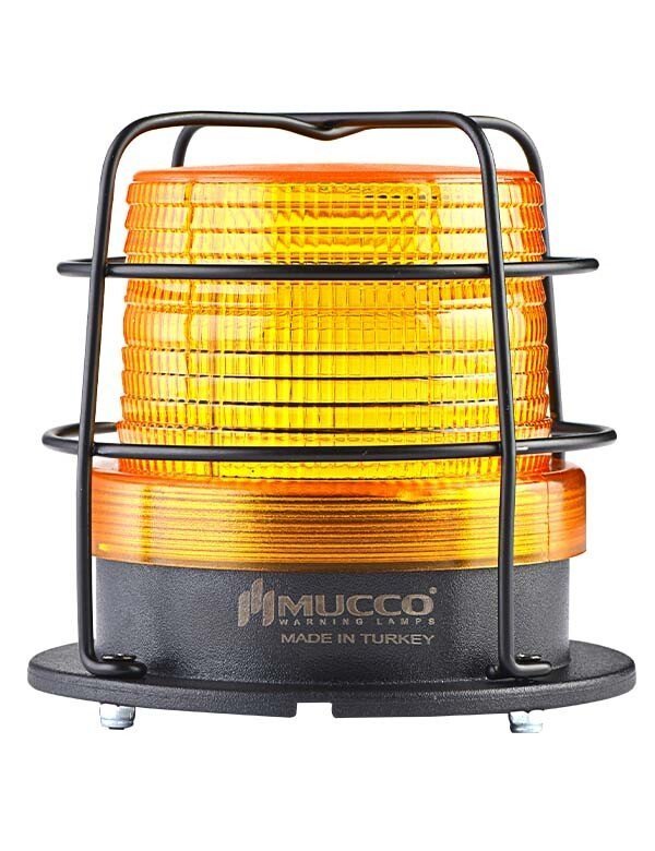 Mucco 90 Serisi 5 Mod Buzzer-Kafesli Power LED Tepe Lambası 85-260V AC - DC - Sarı