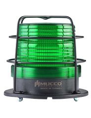 Mucco 90 Serisi 5 Mod Buzzer-Kafesli Power LED Tepe Lambası 85-260V AC - DC - Yeşil