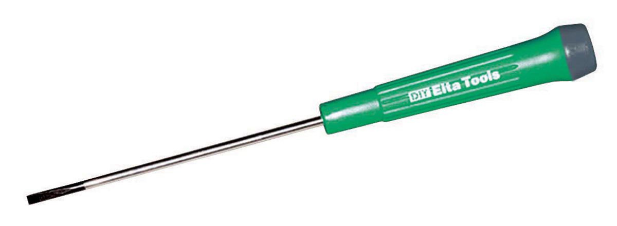 Elta elektronikçi tip klemens düz uçlu tornavida 4x150