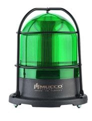 Mucco 100 Serisi 5 Mod Buzzer-Kafesli SMD LED Tepe Lambası 12-24V AC - DC - Yeşil