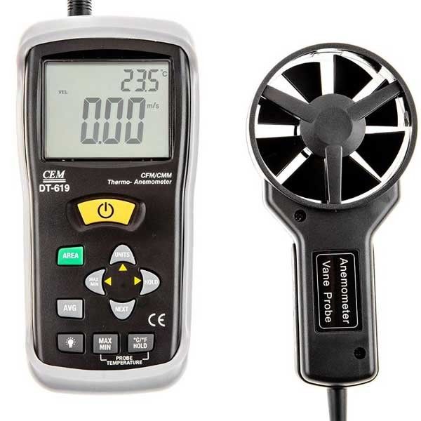 Cem DT619 Rüzgar Hızı ve Hava Debi Ölçer