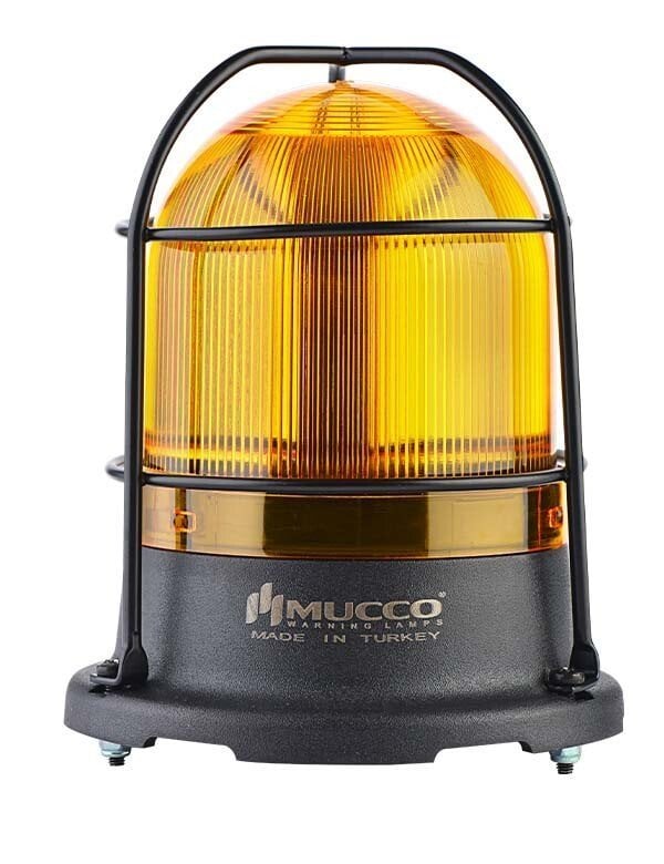 Mucco 100 Serisi 5 Mod Buzzer-Kafesli Power LED Tepe Lambası 12-24V AC - DC - Sarı