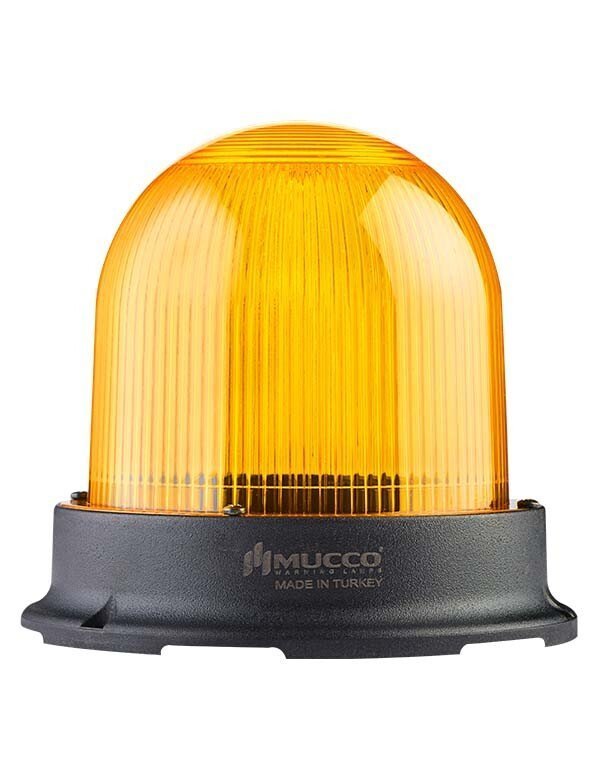 Mucco 125 Serisi 5 Mod Power LED Buzzerlı Tepe Lambası 12-24V AC - DC - Sarı