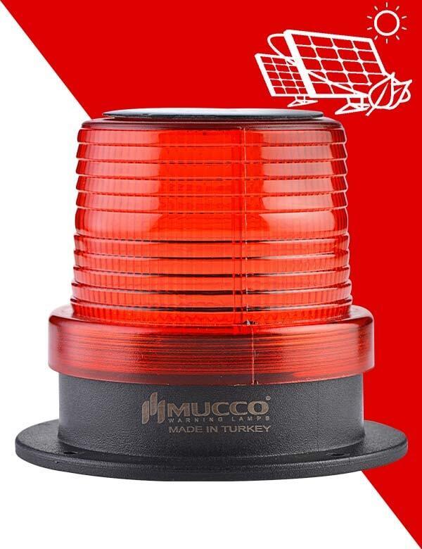 Mucco 90 mm Güneş Enerjili Tepe Lambası SNT-915-SL Kırmızı