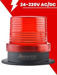 Mucco Çakar Işıklı Maxi-Volt Tepe Lambası SNT-912 100 Ø(mm) - Kırmızı