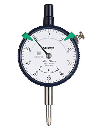 Mitutoyo 2310SB-10 Kadran Göstergesi, Düz Arka 10mm, 0,01mm, Koaksiyel Devir Sayacı