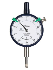Mitutoyo 2310SB-10 Kadran Göstergesi, Düz Arka 10mm, 0,01mm, Koaksiyel Devir Sayacı