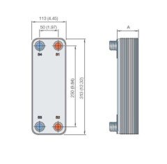 ALFA LAVAL CBH30 serisi 30 kw'lık Kaynaklı Yerden Isıtma Eşanjörü