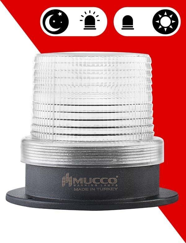 Mucco 5 Mod Sensörlü Tepe Lambası SNT-915-ND 100 Ø(mm) - 12-24V AC - DC - Beyaz