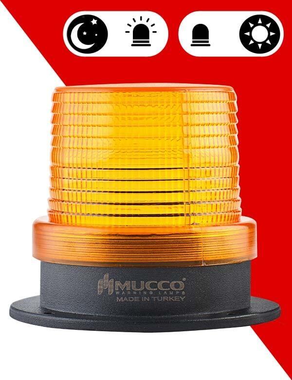 Mucco 5 Mod Sensörlü Tepe Lambası SNT-915-ND 90 Ø(mm) - 85-260V AC - DC - Sarı