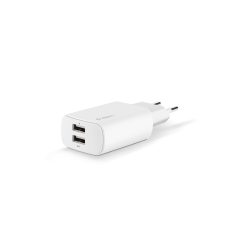 2SCM06B ttec Quantum Duo Apple MFi Lisanslı 1A+2.4A Seyahat Şarj Aleti + Lightning Kablo Beyaz