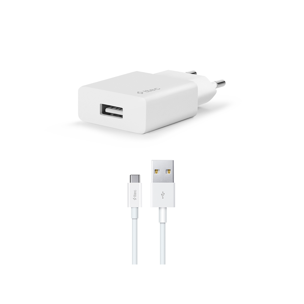 2SCS20C ttec SmartCharger 2.1A Seyahat Şarj Aleti + Type-C Kablo