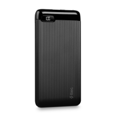 2BB184S ttec PowerSlim LCD 20.000 mAh Taşınabilir Şarj Aleti / Powerbank USB-C Giriş/Çıkış Siyah