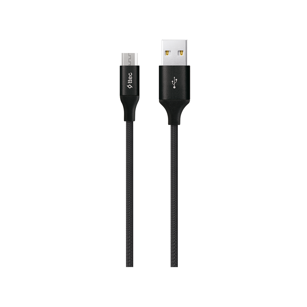 2DK22S ttec AlumiCable XXL Micro USB Şarj Kablosu 3mt. Siyah