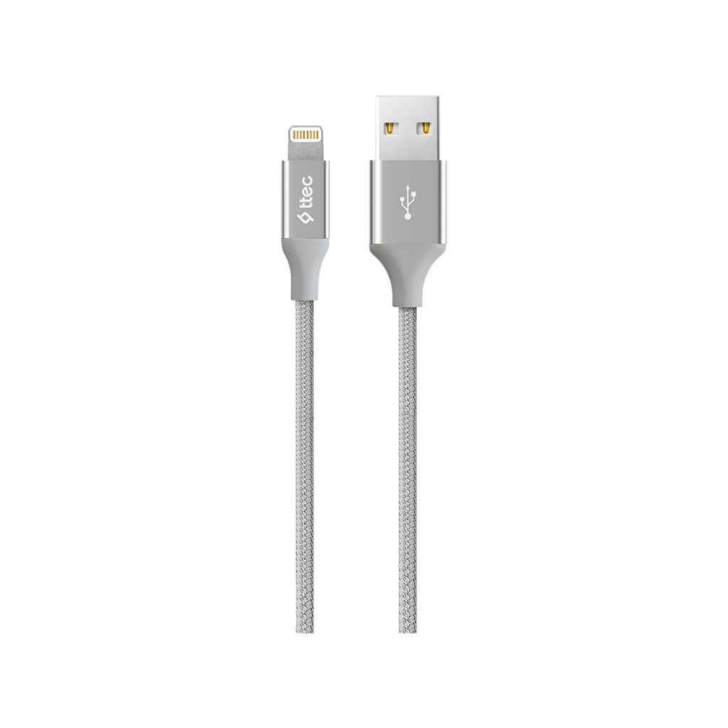 2DK16 ttec AlumiCable iPh. Şarj Kablosu Gümüş