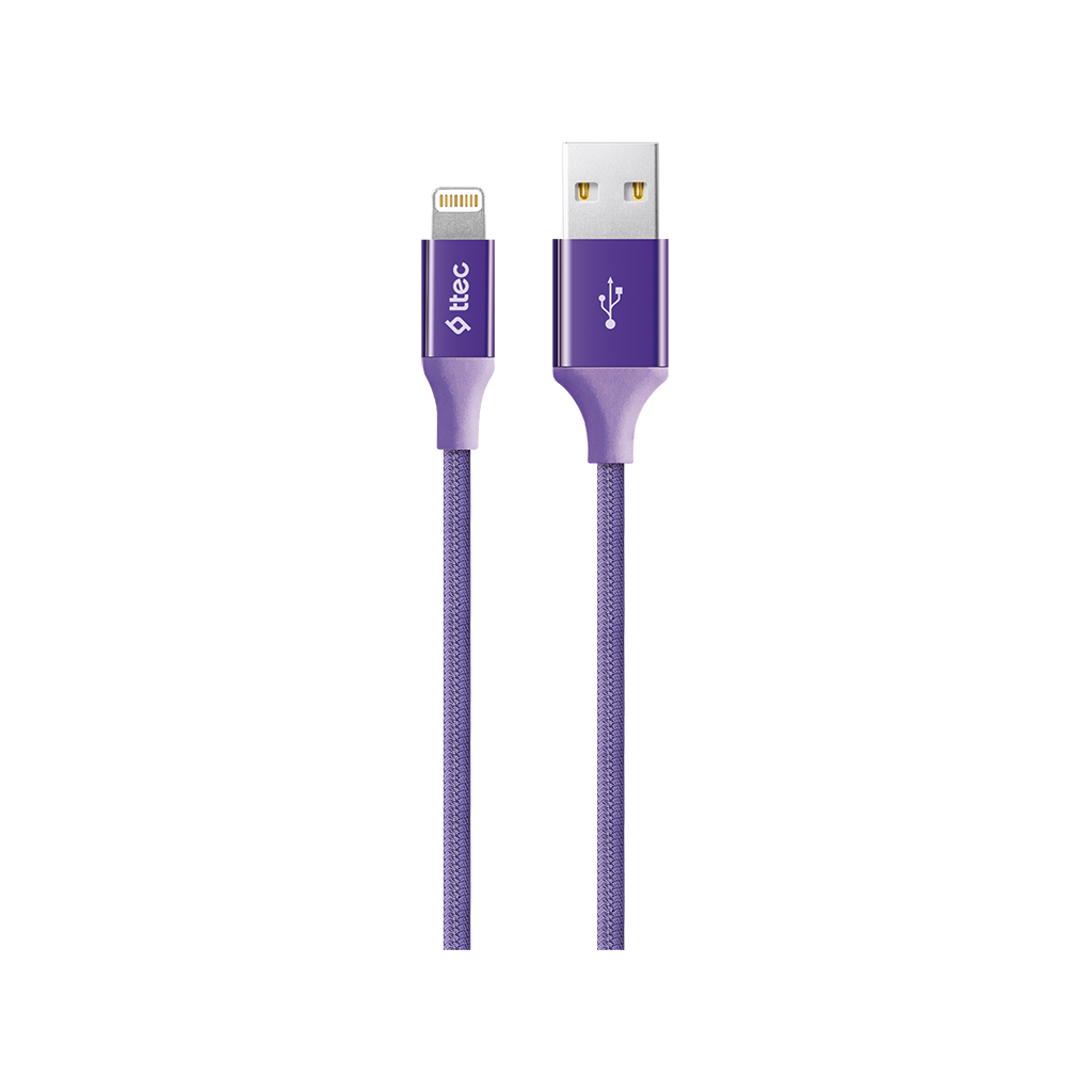2DK16 ttec AlumiCable iPh. Şarj Kablosu Mor