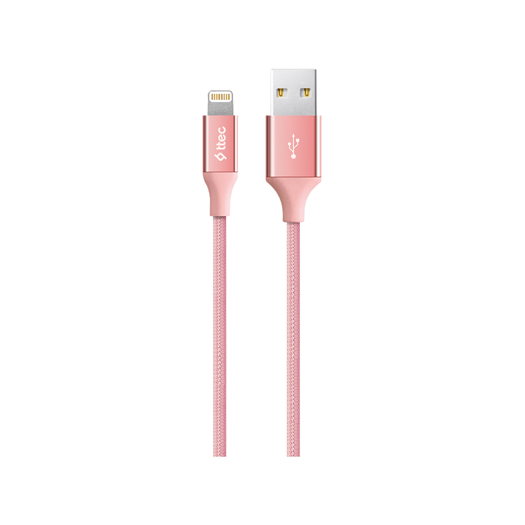 2DK16 ttec AlumiCable iPh. Şarj Kablosu Roze Altın