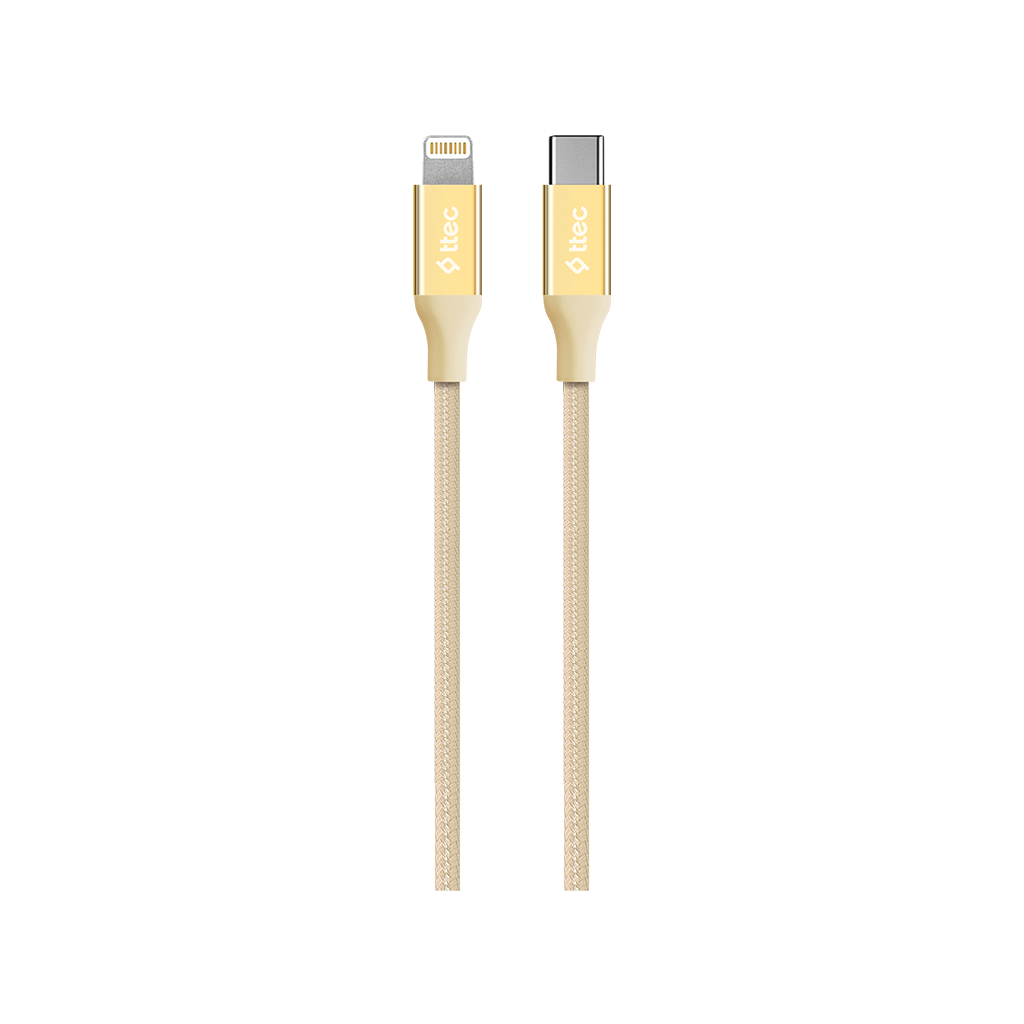 2DK41 ttec AlumiCable Type-c - Lightning Hızlı Şarj Kablosu 150cm Altın