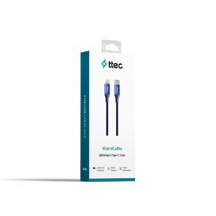 2DK41 ttec AlumiCable Type-c - Lightning Hızlı Şarj Kablosu 150cm Lacivert