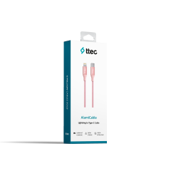 2DK41 ttec AlumiCable Type-c - Lightning Hızlı Şarj Kablosu 150cm Roze Altın