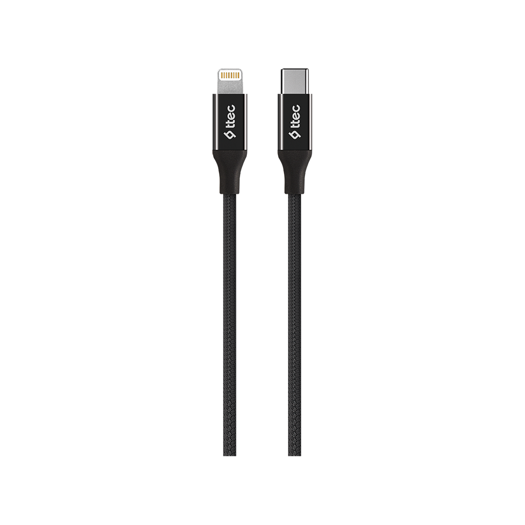 2DK41 ttec AlumiCable Type-c - Lightning Hızlı Şarj Kablosu 150cm Siyah