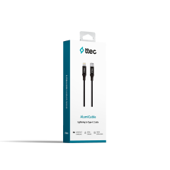2DK41 ttec AlumiCable Type-c - Lightning Hızlı Şarj Kablosu 150cm Siyah