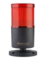 Mucco 1 Katlı Flaşör-Sabit-Buzzer Işıklı Kolon 12-24V AC/DC SNT7013FB1 Kırmızı