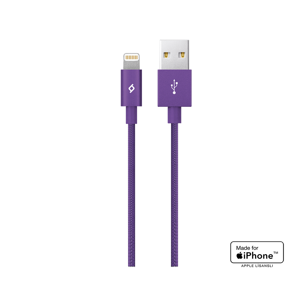2DKM02 ttec AlumiCable MFi iPh. Şarj Kablosu Altın Mor