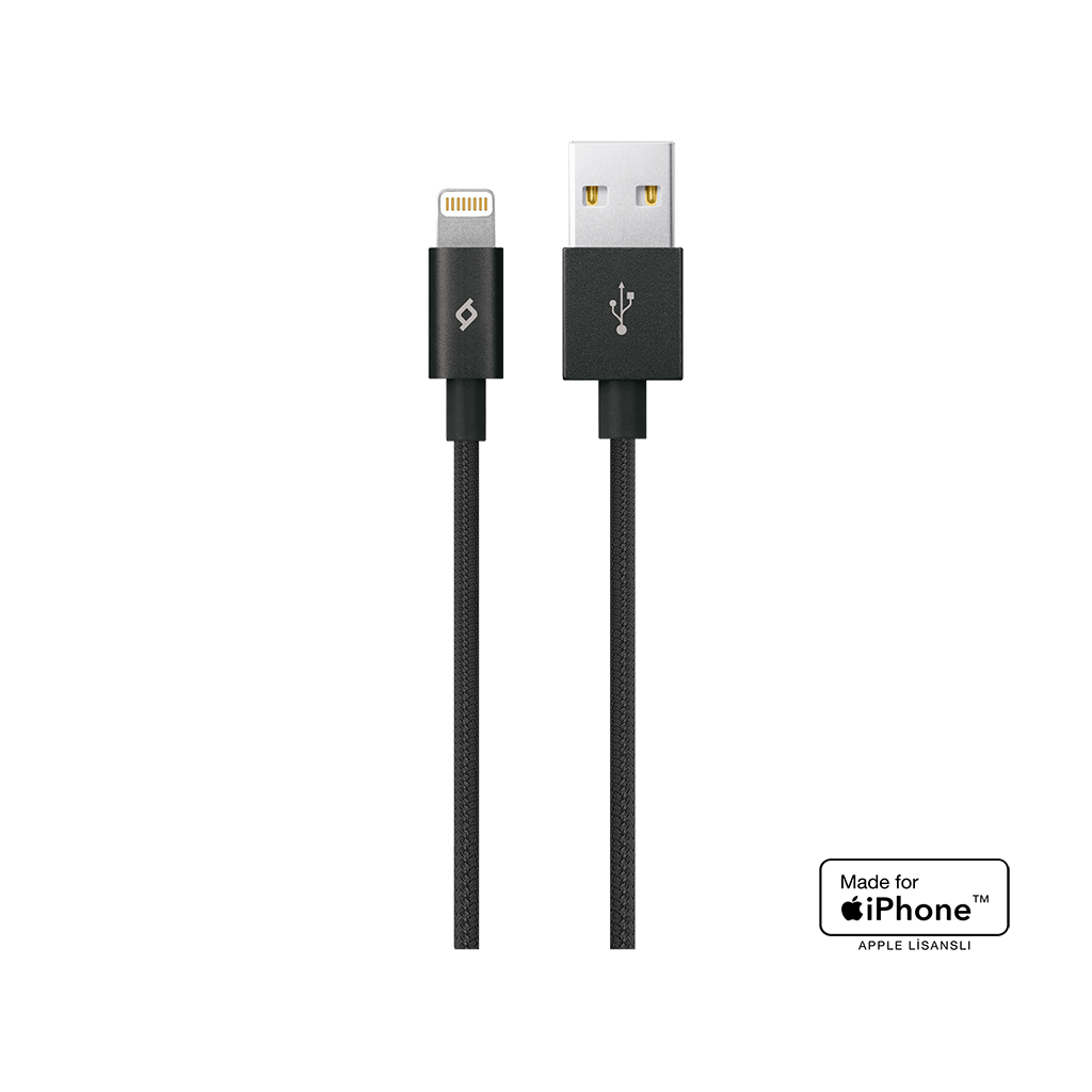 2DKM02 ttec AlumiCable MFi iPh. Şarj Kablosu Altın Siyah