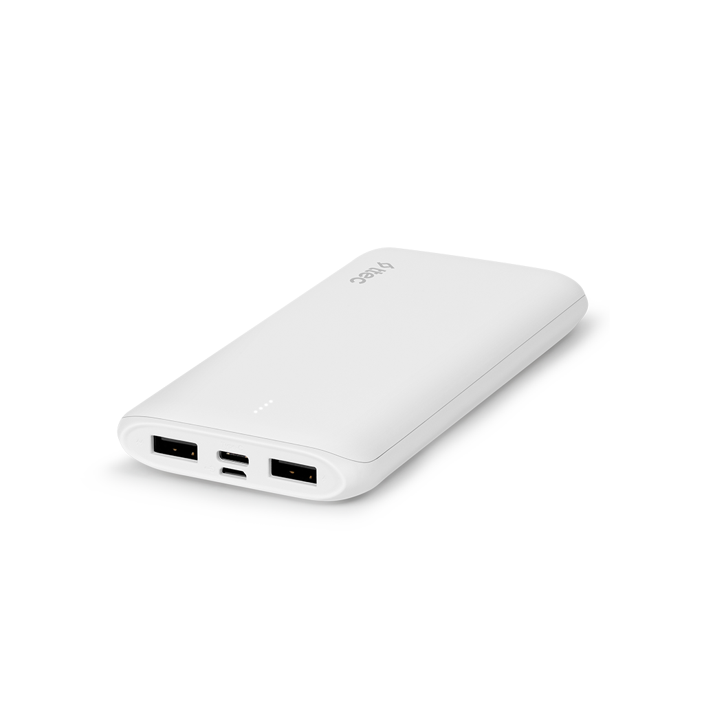 2BB163S ttec PowerSlim Duo 10.000mAh Taşınabilir Şarj Aleti / Powerbank Siyah Beyaz