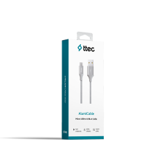 2DK11 ttec AlumiCable Micro USB Şarj Kablosu Gümüş