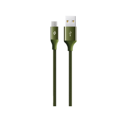 2DK11 ttec AlumiCable Micro USB Şarj Kablosu Haki Yeşil