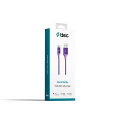 2DK11 ttec AlumiCable Micro USB Şarj Kablosu Mor