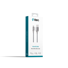 2DK11 ttec AlumiCable Micro USB Şarj Kablosu Uzay Grisi
