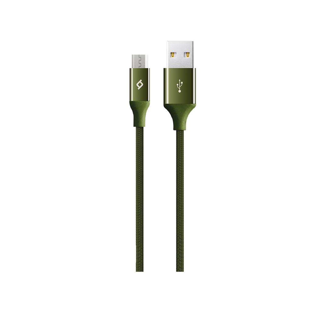 2DK18 ttec AlumiCable Type-C Şarj Kablosu Haki Yeşil