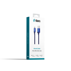 2DK18 ttec AlumiCable Type-C Şarj Kablosu Lacivert