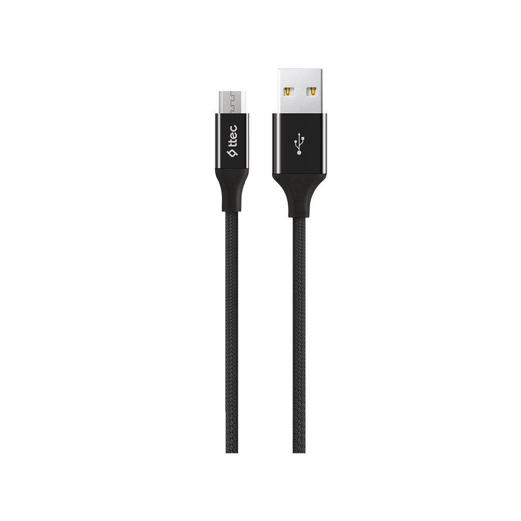 2DK18 ttec AlumiCable Type-C Şarj Kablosu Siyah