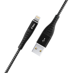 2DKX01L ttec ExtremeCable Ekstra Dayanıklı iPh. Şarj Kablosu 150cm Siyah