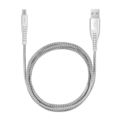 2DKX03MG ttec ExtremeCable Ekstra Dayanıklı Micro USB Şarj Kablosu 150cm Gümüş Gümüş