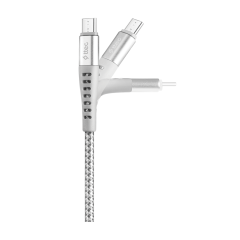2DKX03MG ttec ExtremeCable Ekstra Dayanıklı Micro USB Şarj Kablosu 150cm Gümüş Gümüş