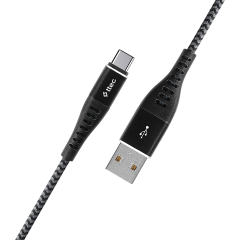 2DKX02C ttec ExtremeCable Ekstra Dayanıklı Type C Şarj Kablosu 150cm Siyah