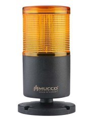 Mucco 1 Katlı Döner - Buzzer Işıklı Kolon 12-24V AC/DC SNT-7013-DB1 Sarı