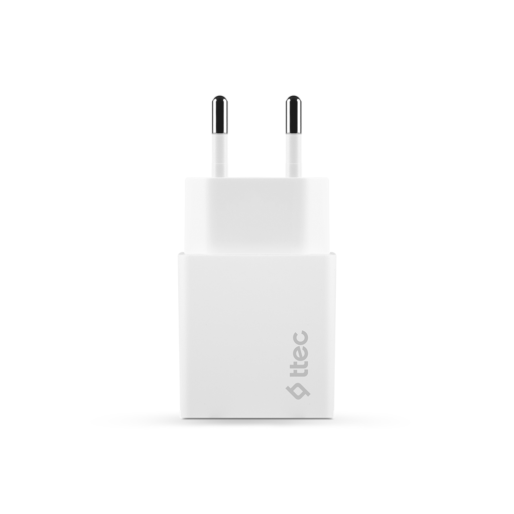 2SCS20L ttec SmartCharger Seyahat Şarj Aleti 2.1A + Lightning Kablo Beyaz